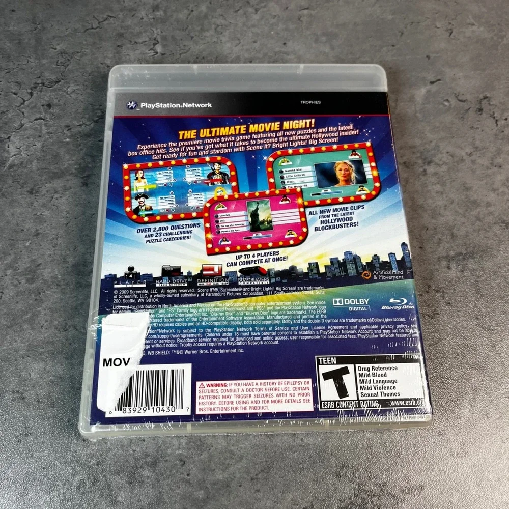 Scene It? Bright Lights! Big Screen! Sony PlayStation 3 PS3 Game New Sealed